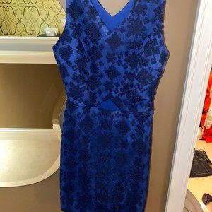Blue cut-out dress